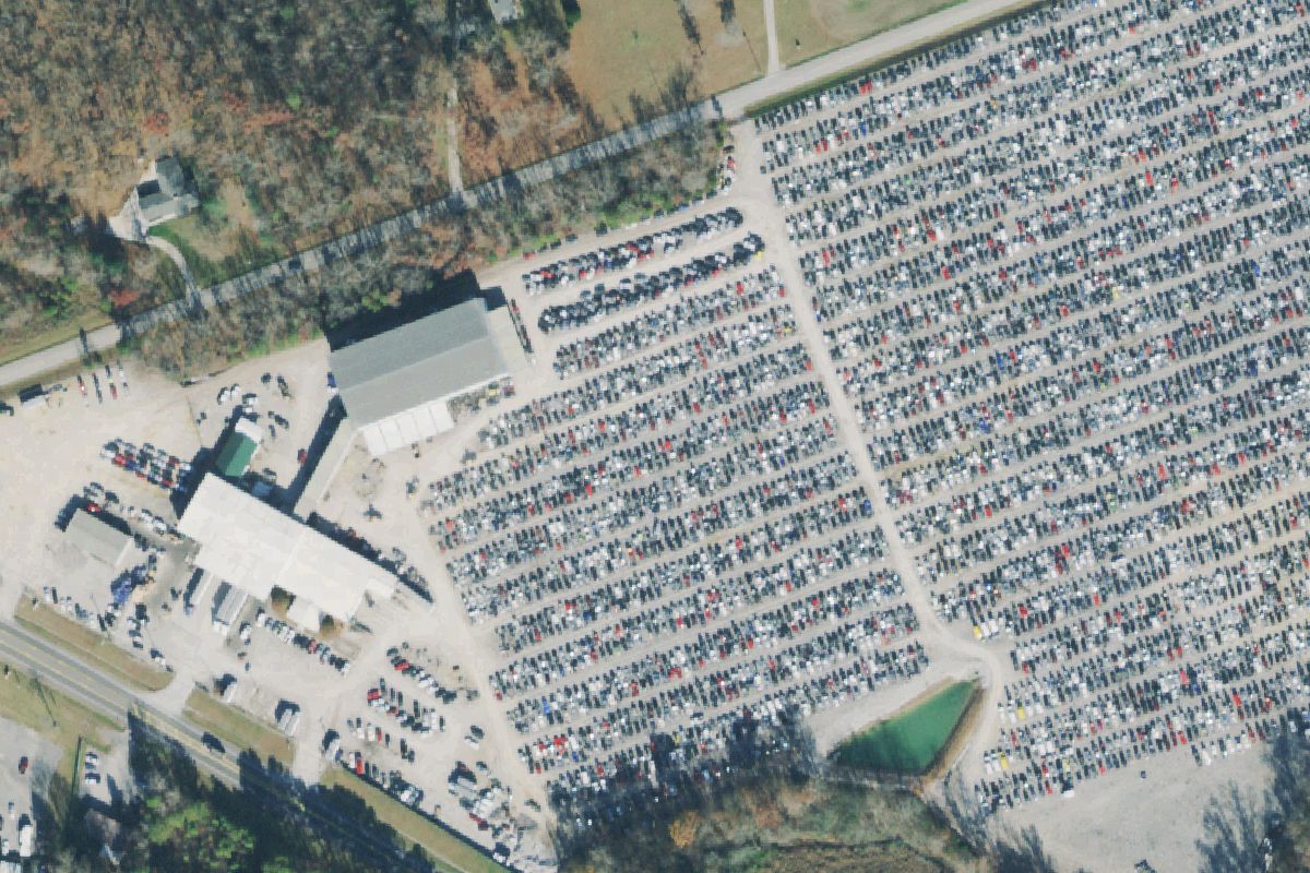 Aerial photo of LKQ Manchester at 3055 Hillsboro Highway
