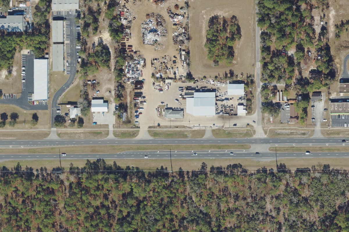 Aerial photo of Inter-County Recycling at Lecanto
