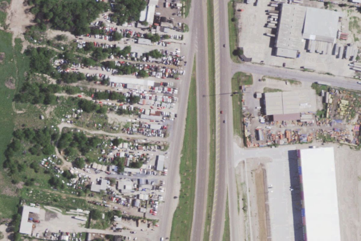 Aerial photo of Charlie's Used Parts & Auto Sales