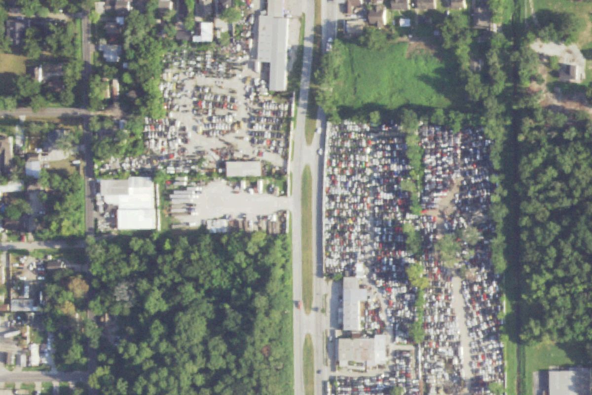 Aerial photo of Homestead Car and Truck Parts at 11833 Homestead Rd