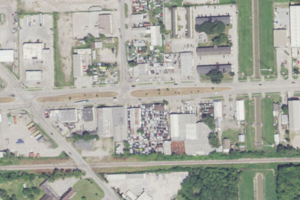 Aerial photo of Market St Used Auto Parts & Auto Sales at 12824 Market St Rd