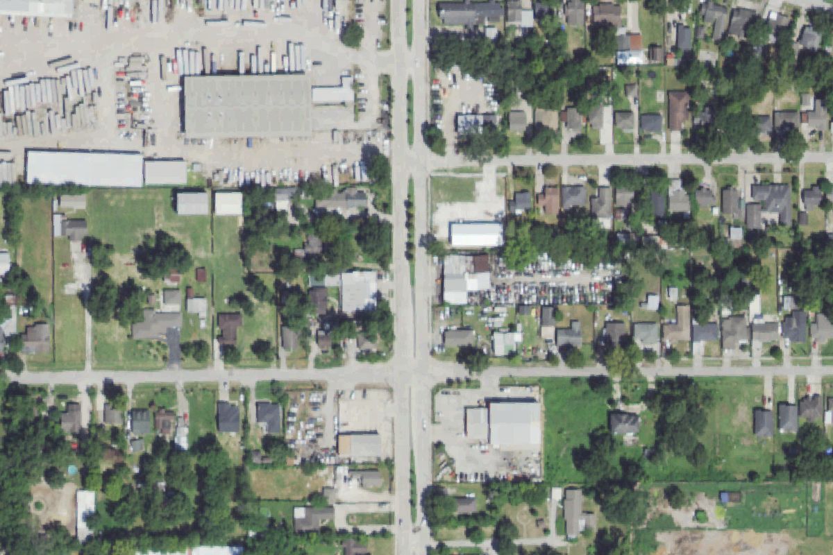 Aerial photo of K & K Auto Parts