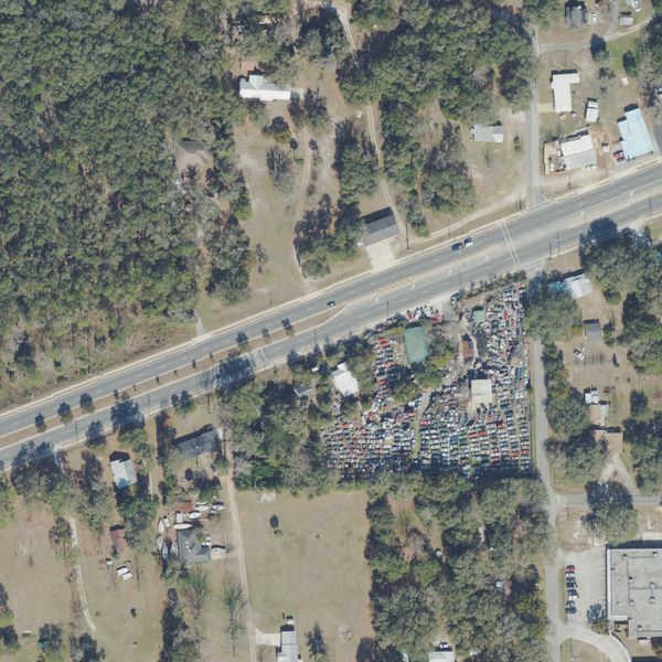 Aerial photo of John's Pull & Save