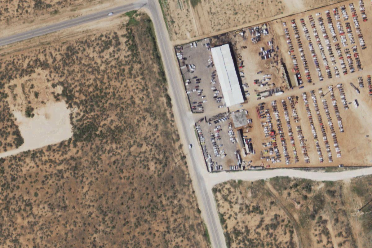 Aerial photo of Keesee Auto Parts at 8911 S County Rd 1160