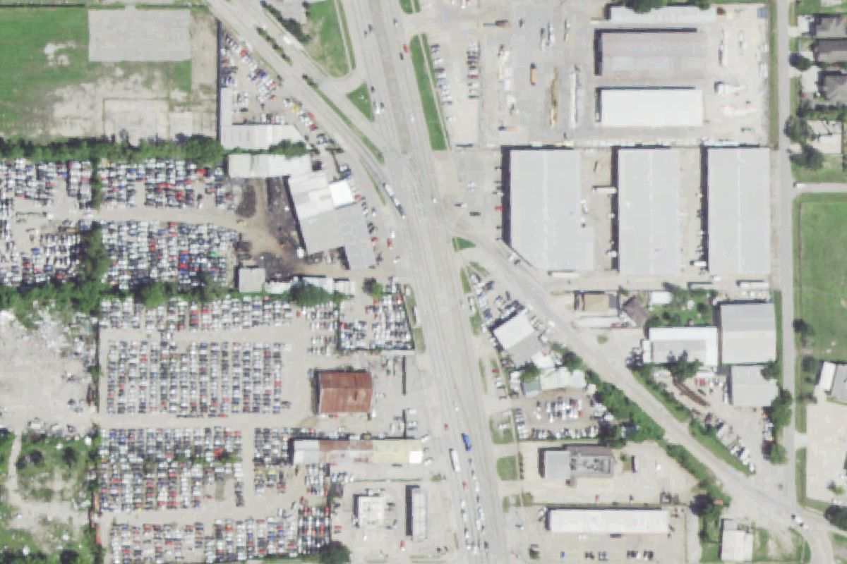 Aerial photo of Ortiz Auto Parts 2 at 5643 N Shepherd Dr