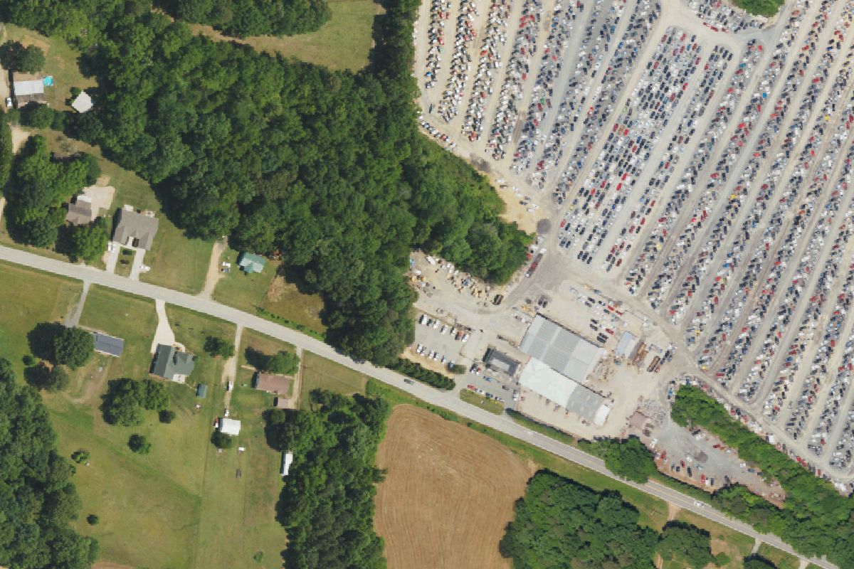 Aerial photo of LKQ Salisbury at 1212 Webb Road