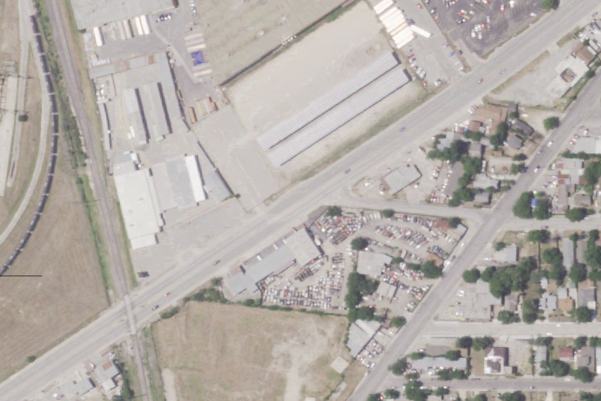 Aerial photo of Drive In Truck Salvage at 202 New Laredo Hwy