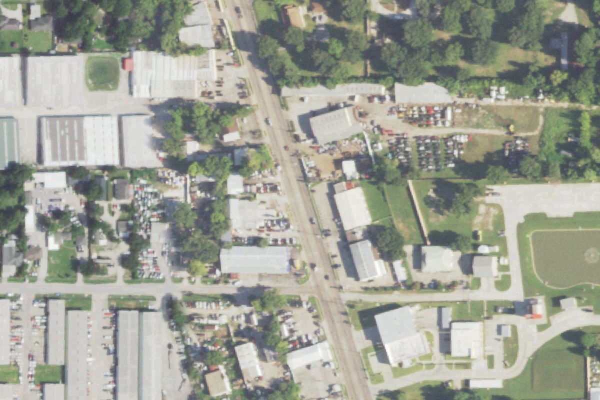Aerial photo of All Brand Auto Parts at 10520 Airline Dr