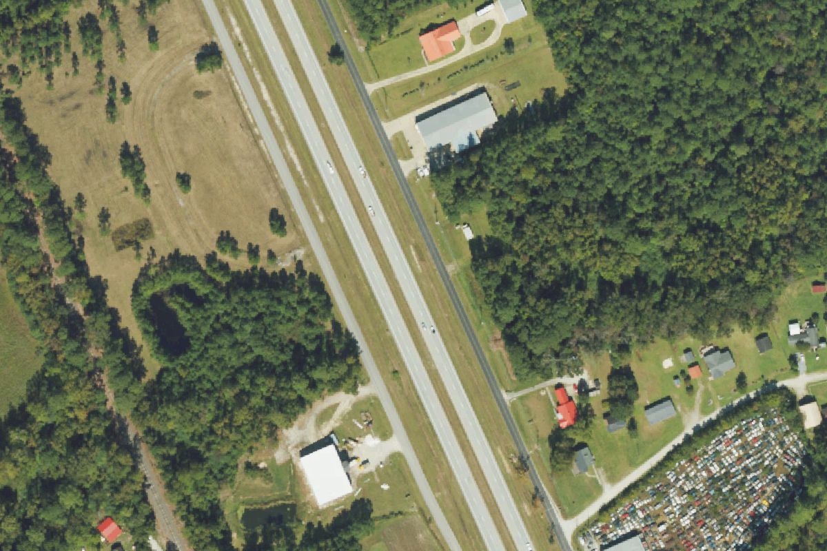 Aerial photo of Bud Harris Auto Sales & Parts