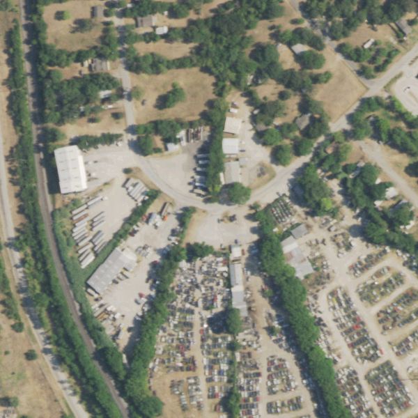 Aerial photo of A Plus Auto Salvage