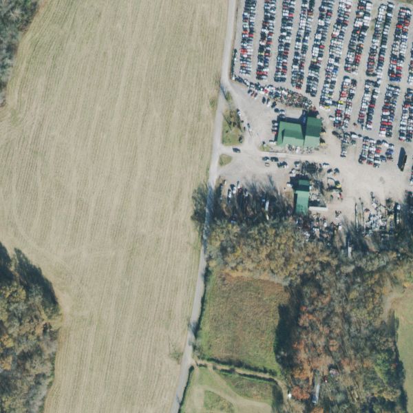 Aerial photo of Ivy Bluff Auto Salvage