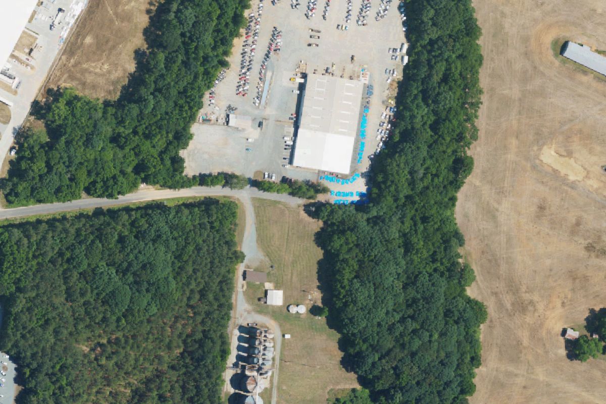 Aerial photo of Revolution Auto Parts at 9001 Stitt St