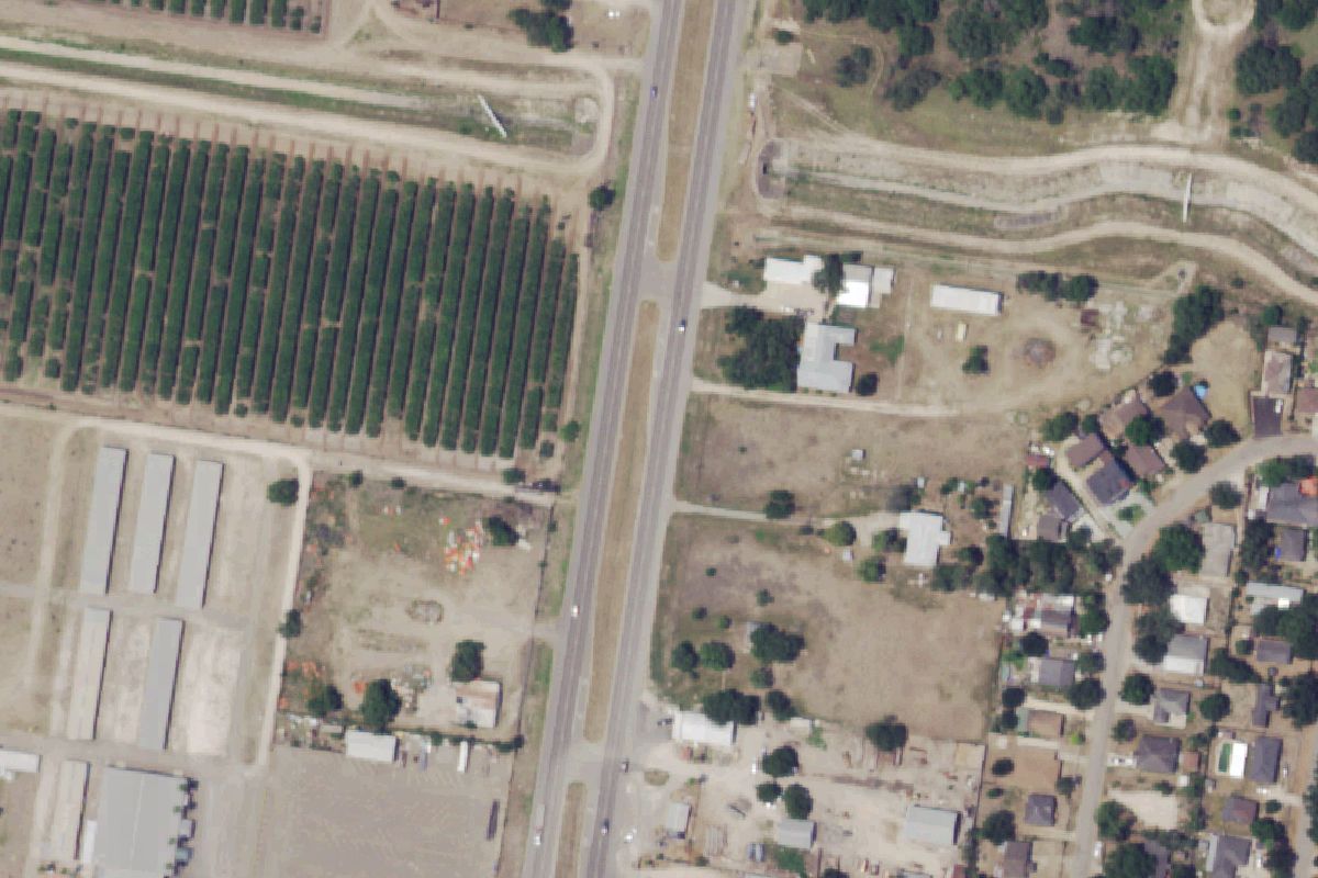 Aerial photo of Joes Junk Yard at 10100 N Conway Ave