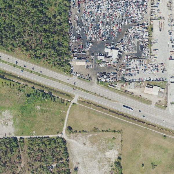Aerial photo of U-Pull and Save