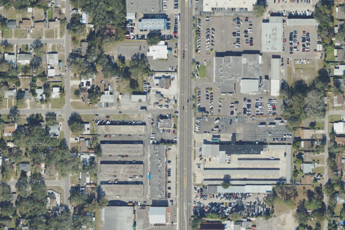 Aerial photo of Sun City Used Auto Parts at 108 W Seneca Ave