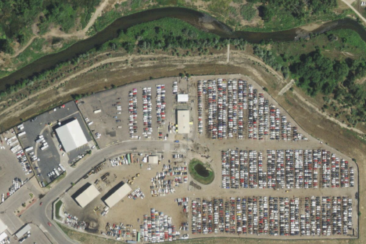 Aerial photo of U-Pull-&-Pay Denver at 390 W. 66th Way