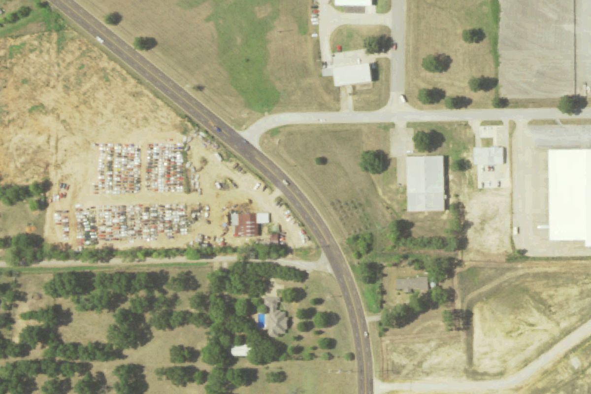 Aerial photo of Lane Recyclers at 9653 FM 347