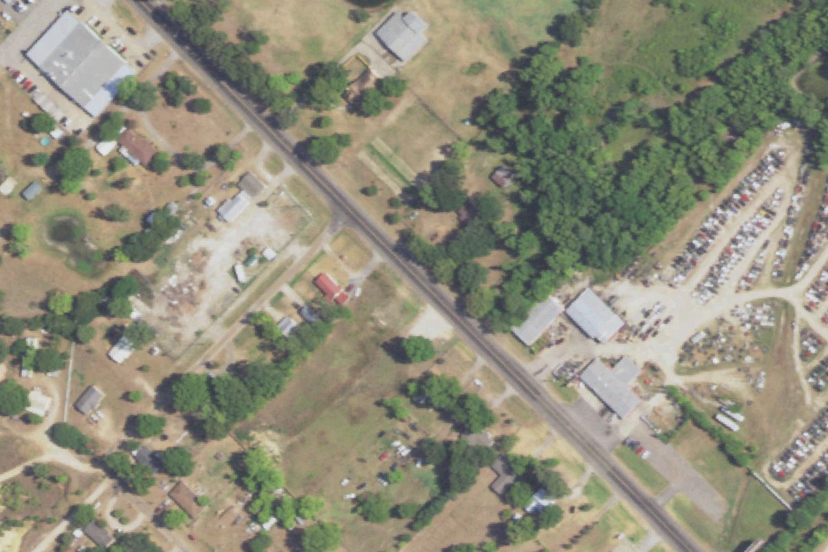 Aerial photo of JM Salvage at 24132 St Hwy 64