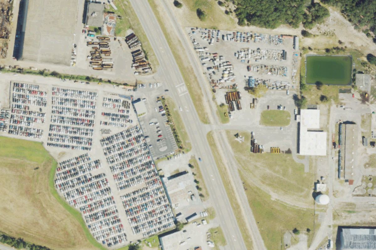 Aerial photo of Cape Fear Pick N Pull at 2829 Highway 421 North