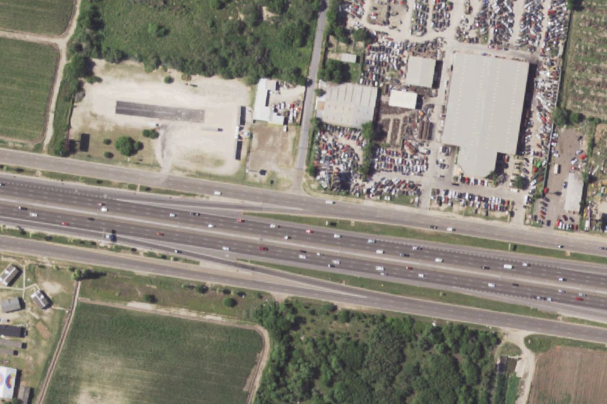 Aerial photo of American Used Auto Parts at 316 E Frontage Rd