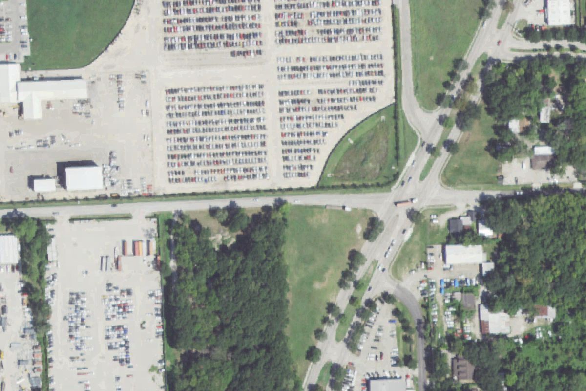 Aerial photo of U-Pull-&-Pay Houston at 9445 Tavenor Lane