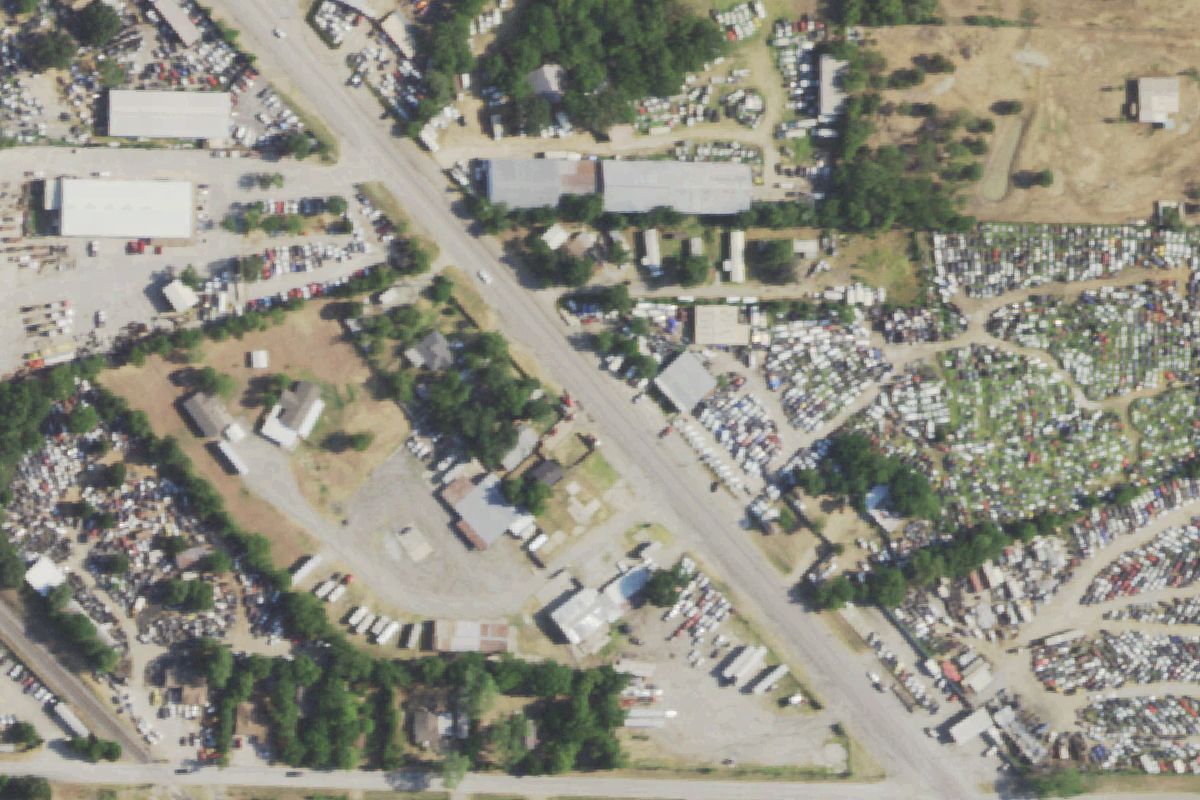 Aerial photo of All Star Auto Salvage at 7701 Mansfield Hwy