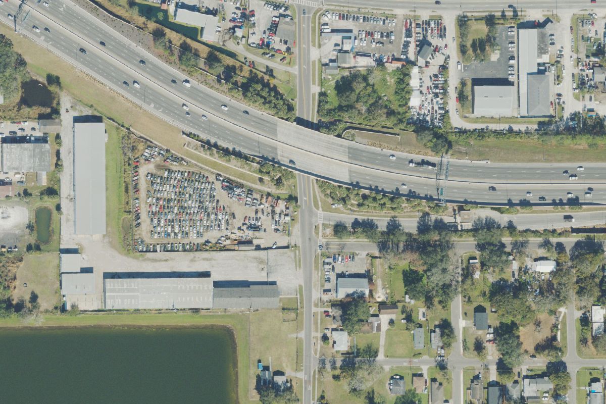 Aerial photo of Fosters Auto Crushing at 304 N Ortman Dr