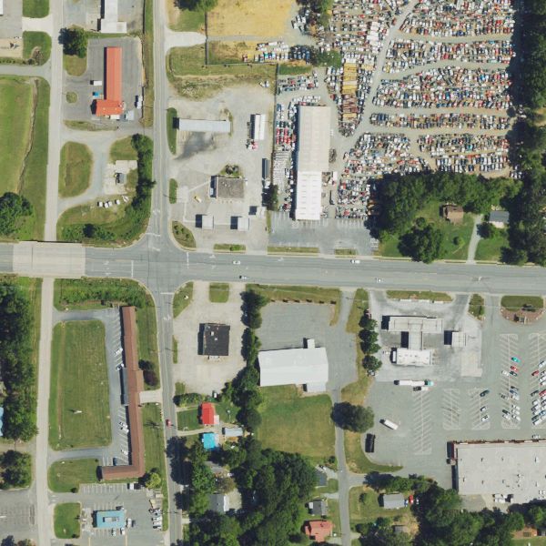 Aerial photo of Marsh Auto Parts-Siler City