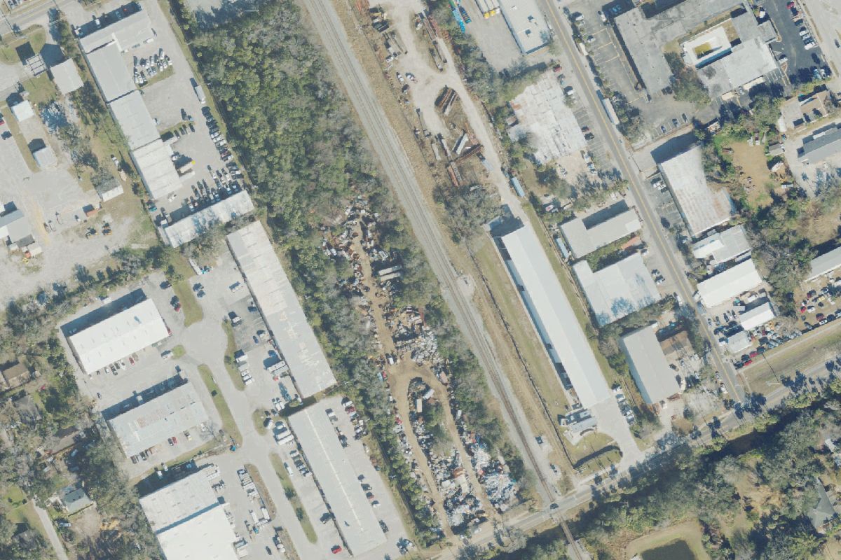 Aerial photo of Holly Hill Salvage & Junk at 408 Lpga Blvd