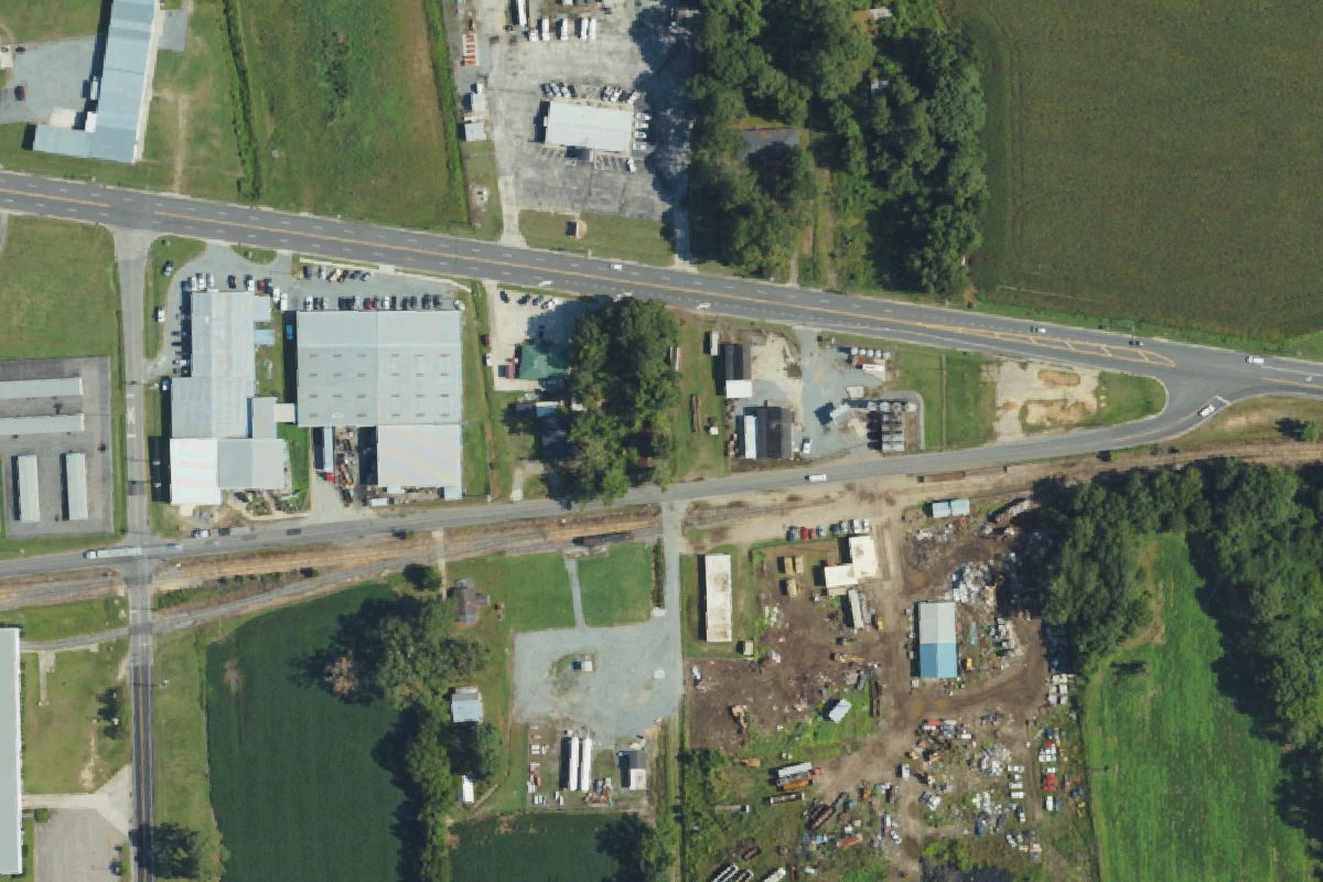 Aerial photo of Sampson Salvage