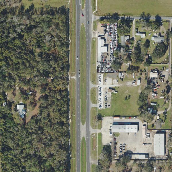 Aerial photo of Aztecas Auto Salvage