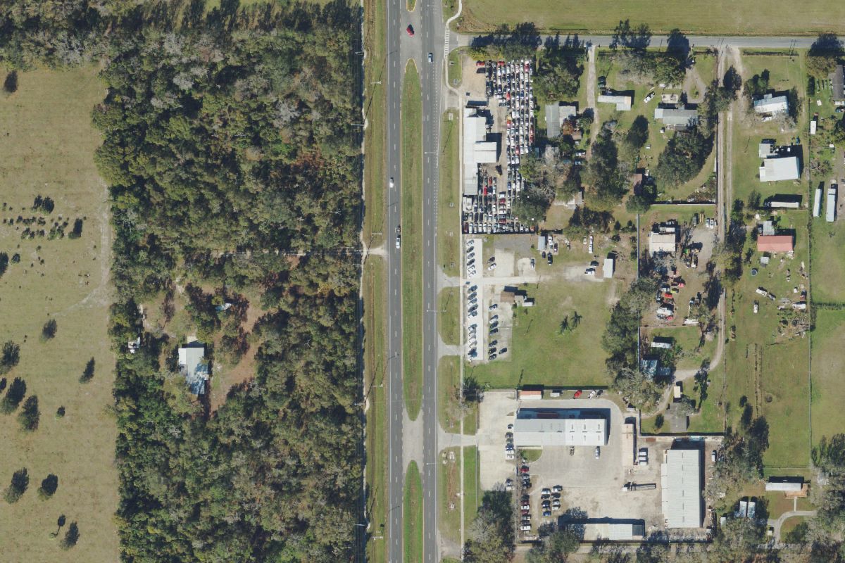 Aerial photo of Aztecas Auto Salvage at 4102 James L Redman Pkwy