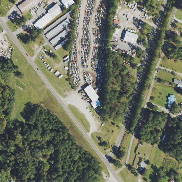 Aerial photo of Wilmington Auto Salvage - North College Rd