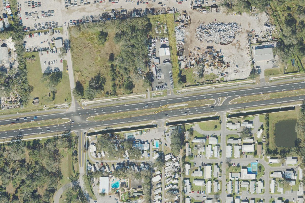 Aerial photo of Uncle Auto Salvage and Recycle at 4641 S Orange Blossom Trl