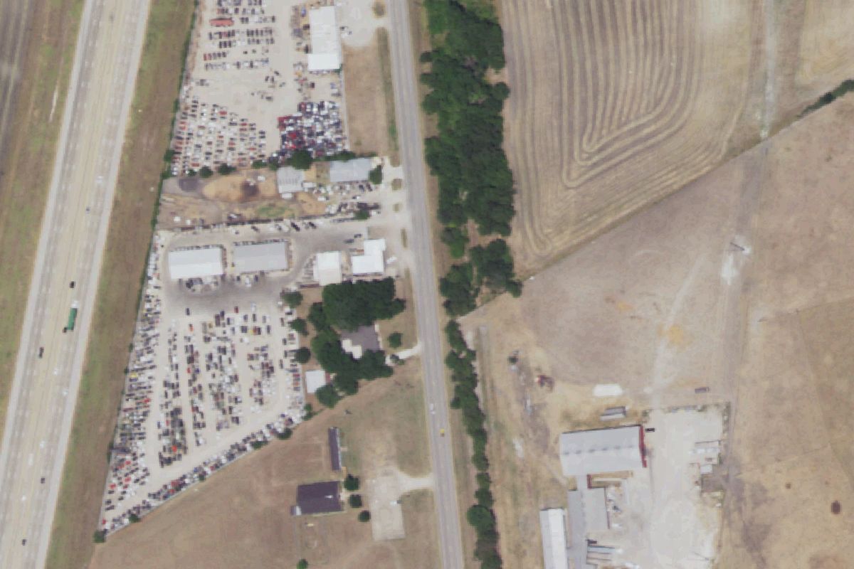 Aerial photo of Chris Auto Salvage & Recyclers at 2342 S Highway 77