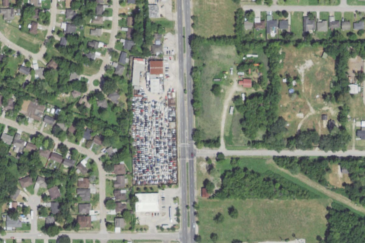 Aerial photo of Apache Auto Parts at 10702 Cullen Blvd