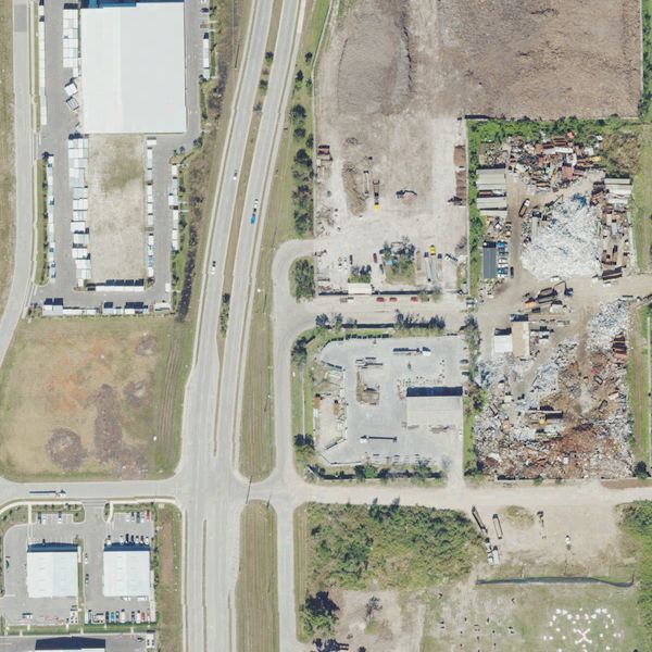 Aerial photo of P&S Auto Salvage