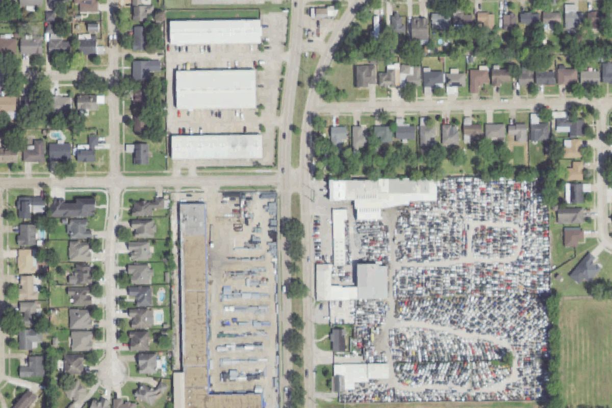 Aerial photo of A Plus Auto Parts at 1809 Preston Avenue