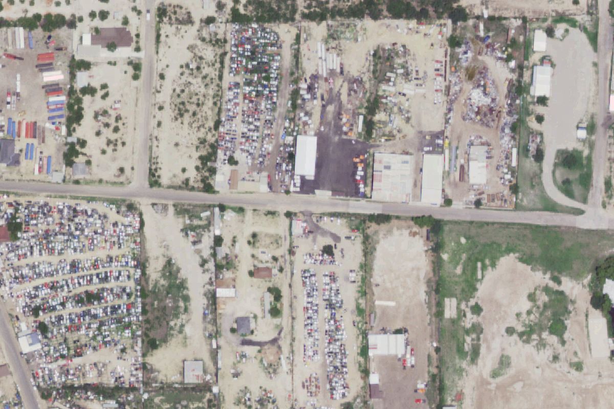 Aerial photo of Freddy's Junkyard