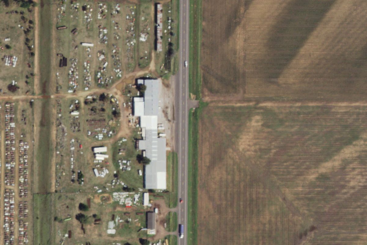 Aerial photo of Owens Salvage at 3725 US Highway 83