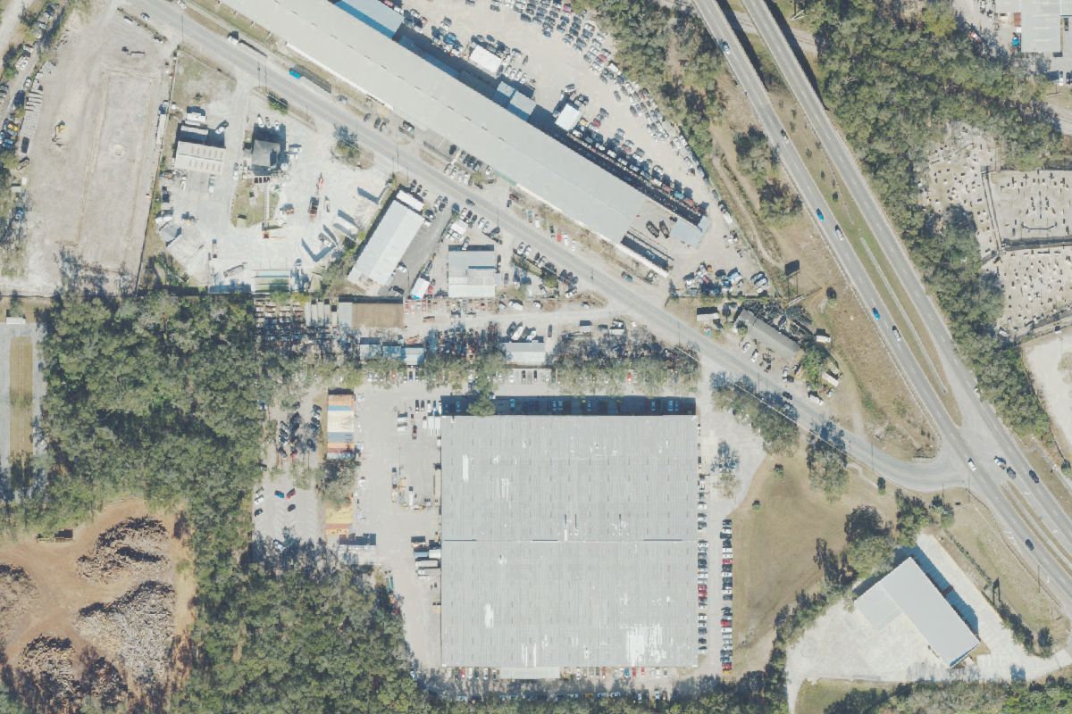 Aerial photo of Unique Auto Salvage