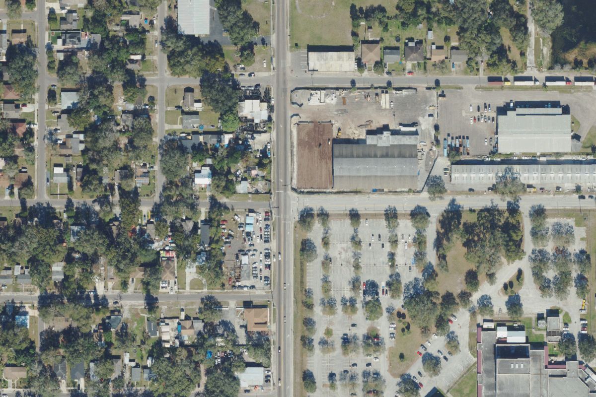 Aerial photo of Expressive Auto Parts at 2502 E Wilder Ave