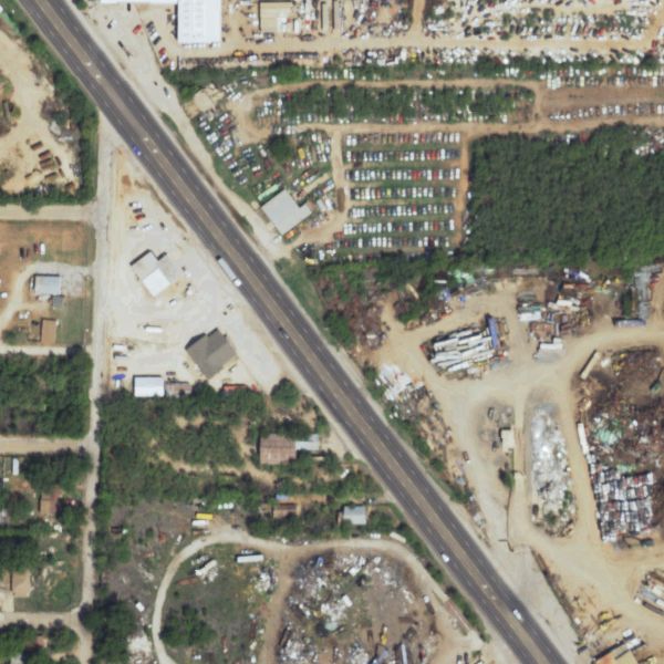 Aerial photo of Pine Street Salvage