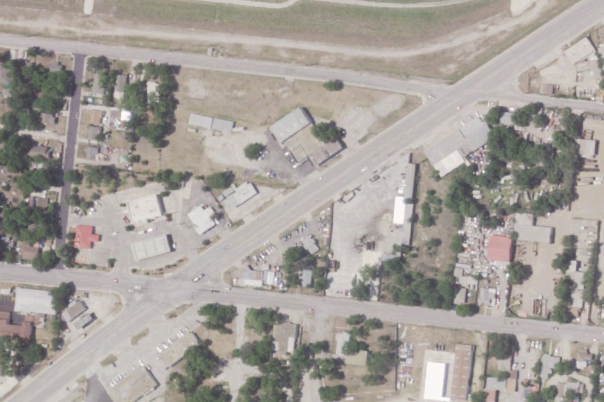 Aerial photo of Patron Metal Recycling at 442 New Laredo Hwy