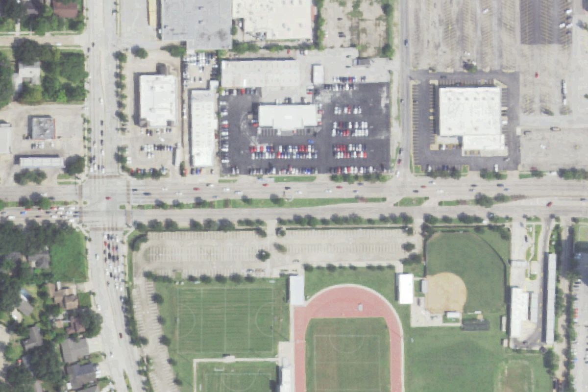 Aerial photo of Autosavvy of South Houston at 7612 Bellaire Blvd