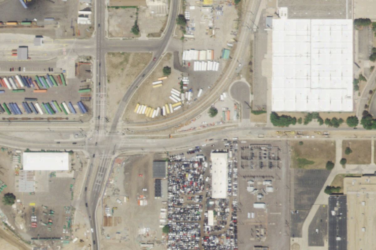 Aerial photo of Foreign Used Auto Parts at 2424 E 40 Ave