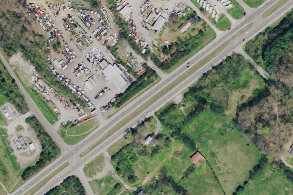 Aerial photo of Johns Story Truck Salvage at 8009 Rutledge Pike