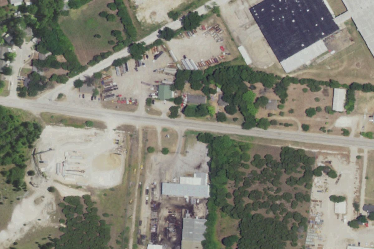 Aerial photo of J P Transmission Recycling at 1220 Dowdy Ferry Rd