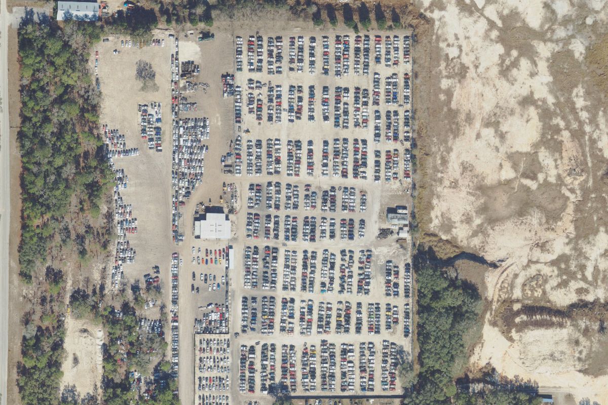 Aerial photo of Marion County Auto Parts and Salvage at 8635 CR 25