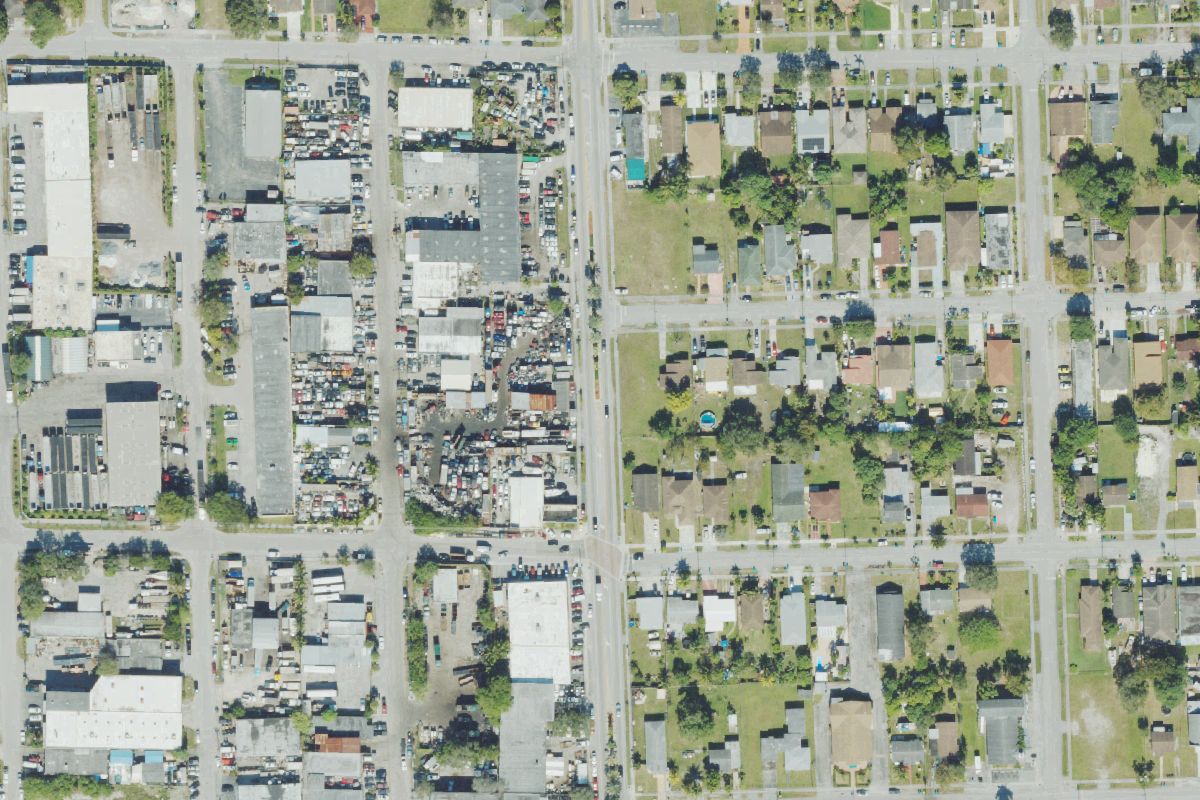 Aerial photo of Junk Car's M & S
